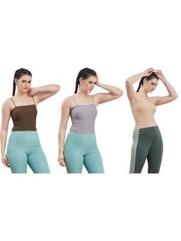 Secrets By ZeroKaata - Assorted Lightly Padded Sports Bra Women (Pack of 3)
