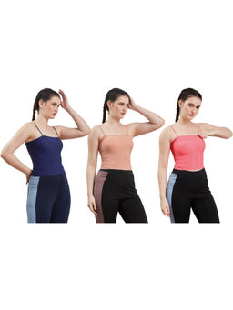 Secrets By ZeroKaata - Assorted Lightly Padded Sports Bra Women (Pack of 3)