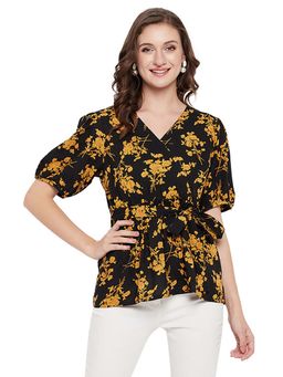 Cantabil - Women Black Printed Casual Top