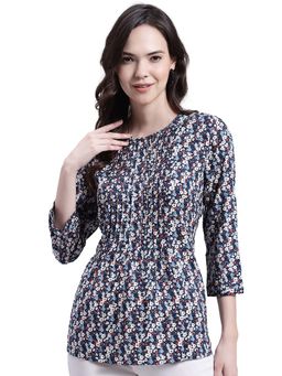Cantabil - Women Multicolor Floral Print Casual Top
