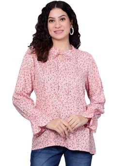 Cantabil - Women Pink Floral Print Casual Top