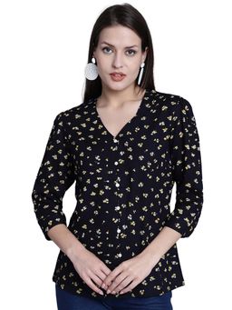 Cantabil - Women Blue Printed Casual Top