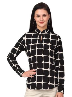 Cantabil - Women Black Printed Casual Top