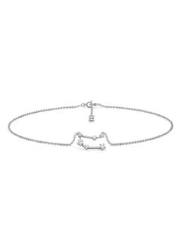Candere by Kalyan Jewellers - Gemini 18K White Gold and Diamond Anklet for Women