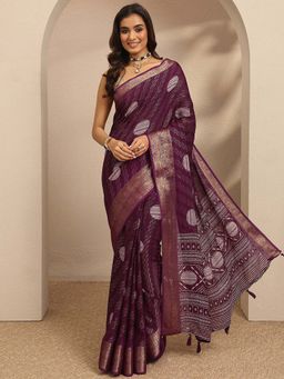 Libas - Printed Pure Georgette Saree With Unstitched Blouse