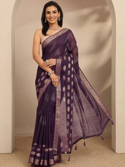 Libas - Woven Design Pure Georgette Saree With Unstitched Blouse