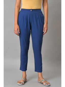 Aurelia - Navy Straight Fit Trouser Pants