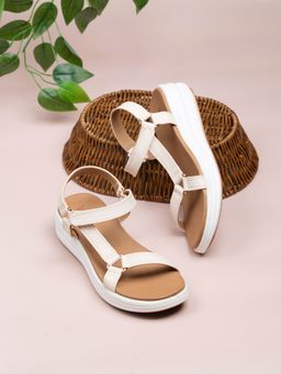 Inc.5 - Cream Casual Platform Sandals