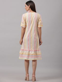 Do Dhaage - Flared Cotton Midi Dress