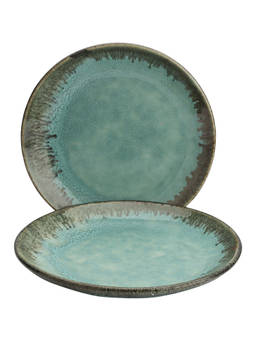 Miah Decor - Studio Pottery 7" Quarter/ Side Plate- Mudga Collection-(Set Of 2)