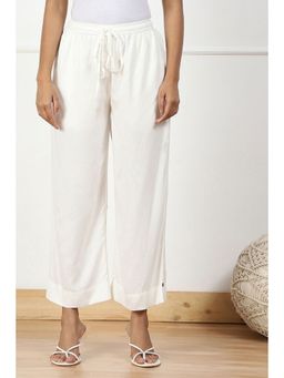 Biba - Women Off White Viscose Palazzo