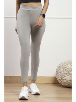 Biba - Women Grey Cotton Blend Skinny Leggings