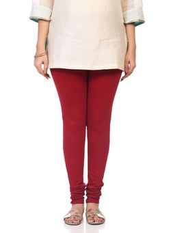 Biba - Women Maroon Cotton Dyed Churidar