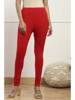 Biba - Women Red Cotton Dyed Churidar