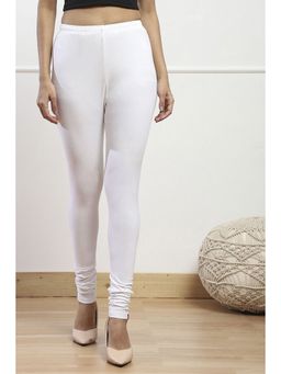 Biba - Women White Cotton Dyed Churidar