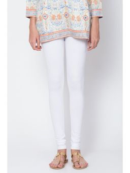 Biba - Women White Cotton Solid Churidar