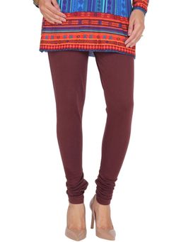 Biba - Women Burgundy Cotton Knitted Churidar