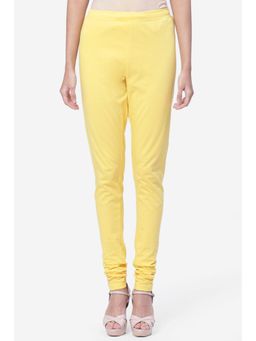 Biba - Women Yellow Cotton Dyed Churidar