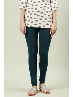 Biba - Women Deep Teal Cotton Lycra Churidar