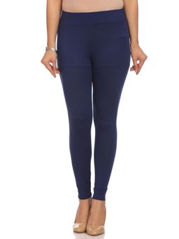 Biba - Women Navy Blue Modal Dyed Churidar