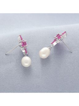 Sri Jagdamba Pearls - Pearls Prisha Pearl Purple Earrings