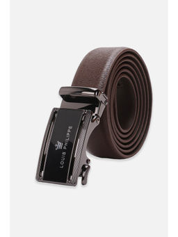 Louis Philippe - Men Brown Textured Leather Formal Belt