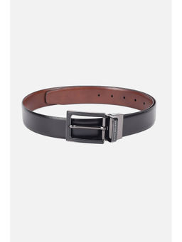 Peter England - Men Black Textured Leather Belt