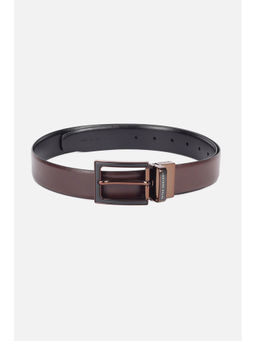 Peter England - Men Brown Textured Leather Belt