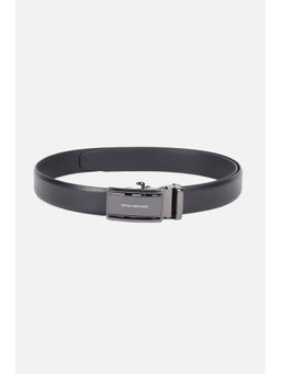 Peter England - Men Black Solid Leather Belt