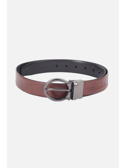 Peter England - Men Brown Textured Leather Belt