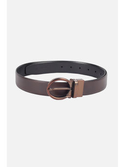Peter England - Men Brown Textured Leather Belt