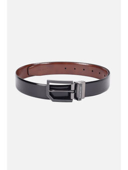 Peter England - Men Black Solid Leather Belt