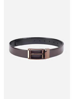 Peter England - Men Brown Textured Leather Belt