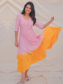 Gulaal - Sunset Tulip Fit & Flare Dress