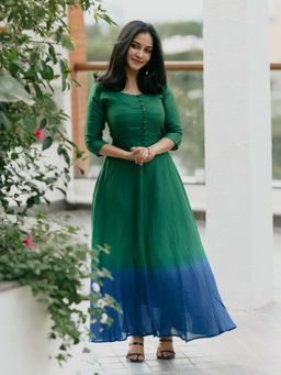 Gulaal - Sunset Peacock Fit & Flare Dress