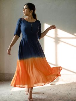 Gulaal - Sunset Horizon Fit & Flare Dress