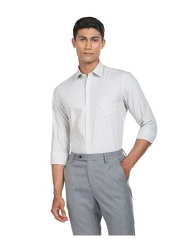 Arrow - Men Light Grey Manhattan Slim Fit Cotton Formal Shirt