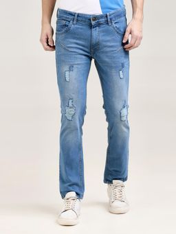 VUDU - Frayed Edge Indigo Jeans