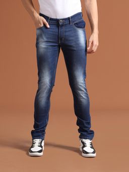 VUDU - Men's Navy Blue Slim Fit Jeans