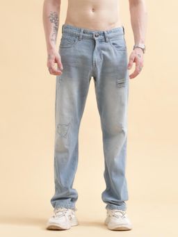 VUDU - Light Wash Distressed Denim