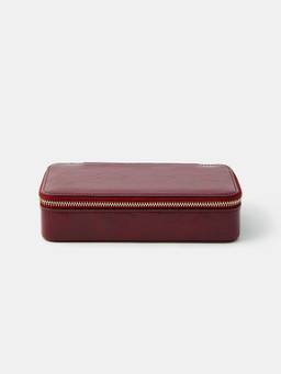 Accessorize London - Women's Maroon Large Patent Jewellery Box