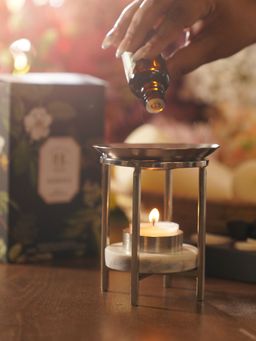 Pure Home + Living - Neroli Metal Diffuser with Tealight
