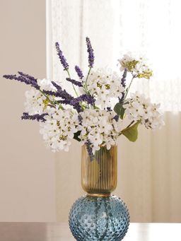 Pure Home + Living - Ivory Hydrangea Artificial Flower Stem - Single