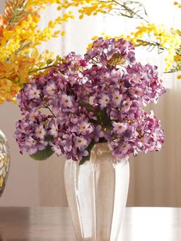 Pure Home + Living - Purple Hydrangea Artificial Flower Stem - Single