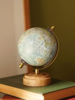 Pure Home + Living - Blue Decorative Globe with Stand