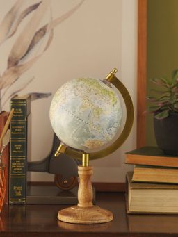 Pure Home + Living - Blue Decorative Globe with Stand