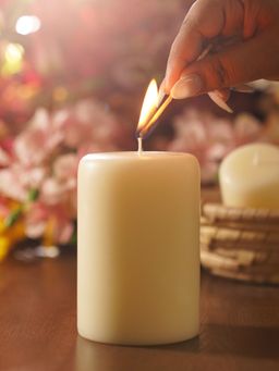 Pure Home + Living - White Lavender & Chamomile Pillar Candle