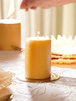 Pure Home + Living - Mustard Oud Pillar Candle
