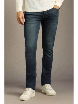 Louis Philippe - Men Navy Blue Light Slim Fit Jeans
