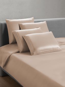 SANSAAR A D'DECOR BRAND LIVE CONSCIOUSLY - Warm Taupe Solid Duvet Cover (Double)